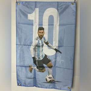 Lionel Messi Banner Tapestry 3x2 Ft.  with 4 Brass Grommets